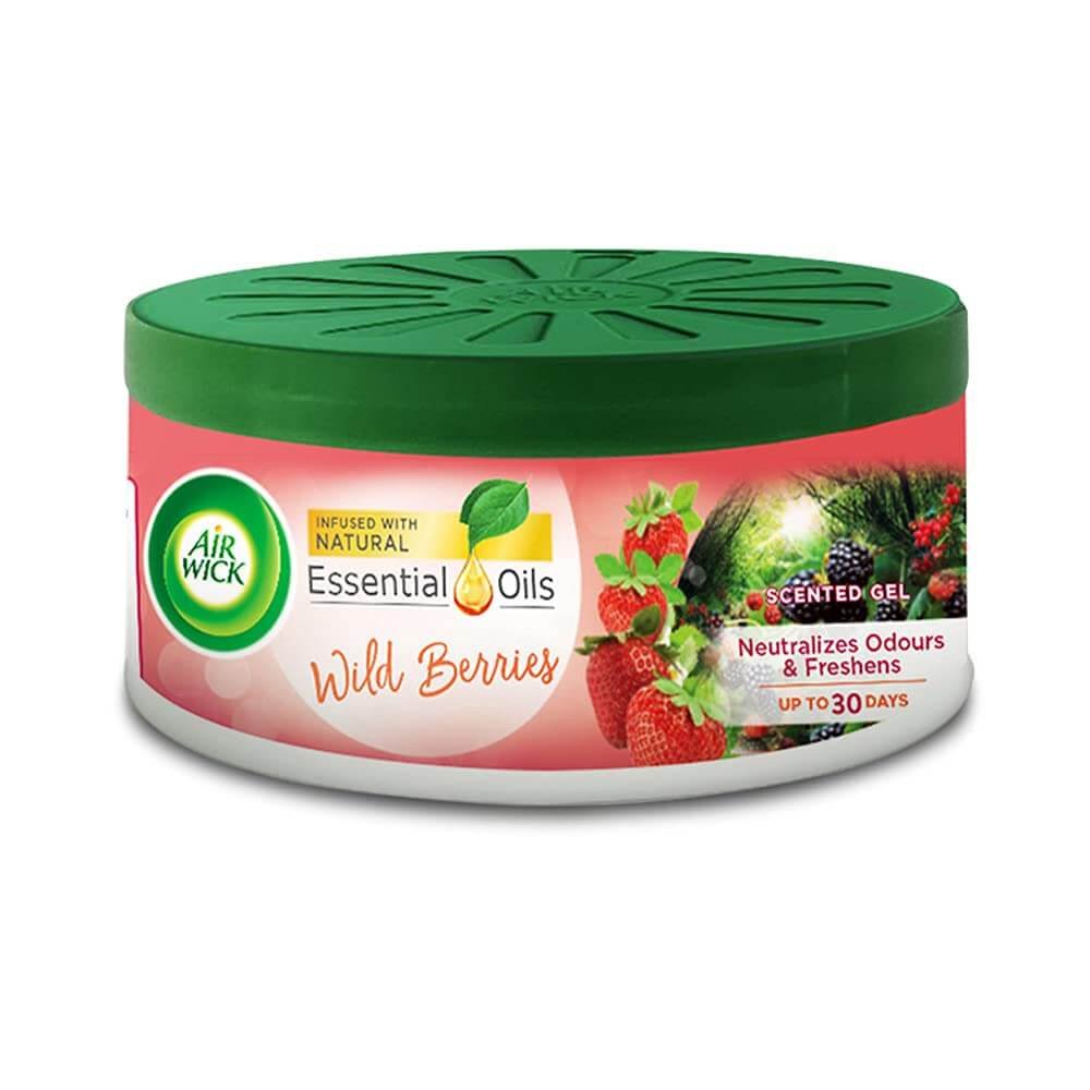 Airwick Air Freshener Gel Can, Mixed Berries, 70gm | Suitable for Home, Car & Office